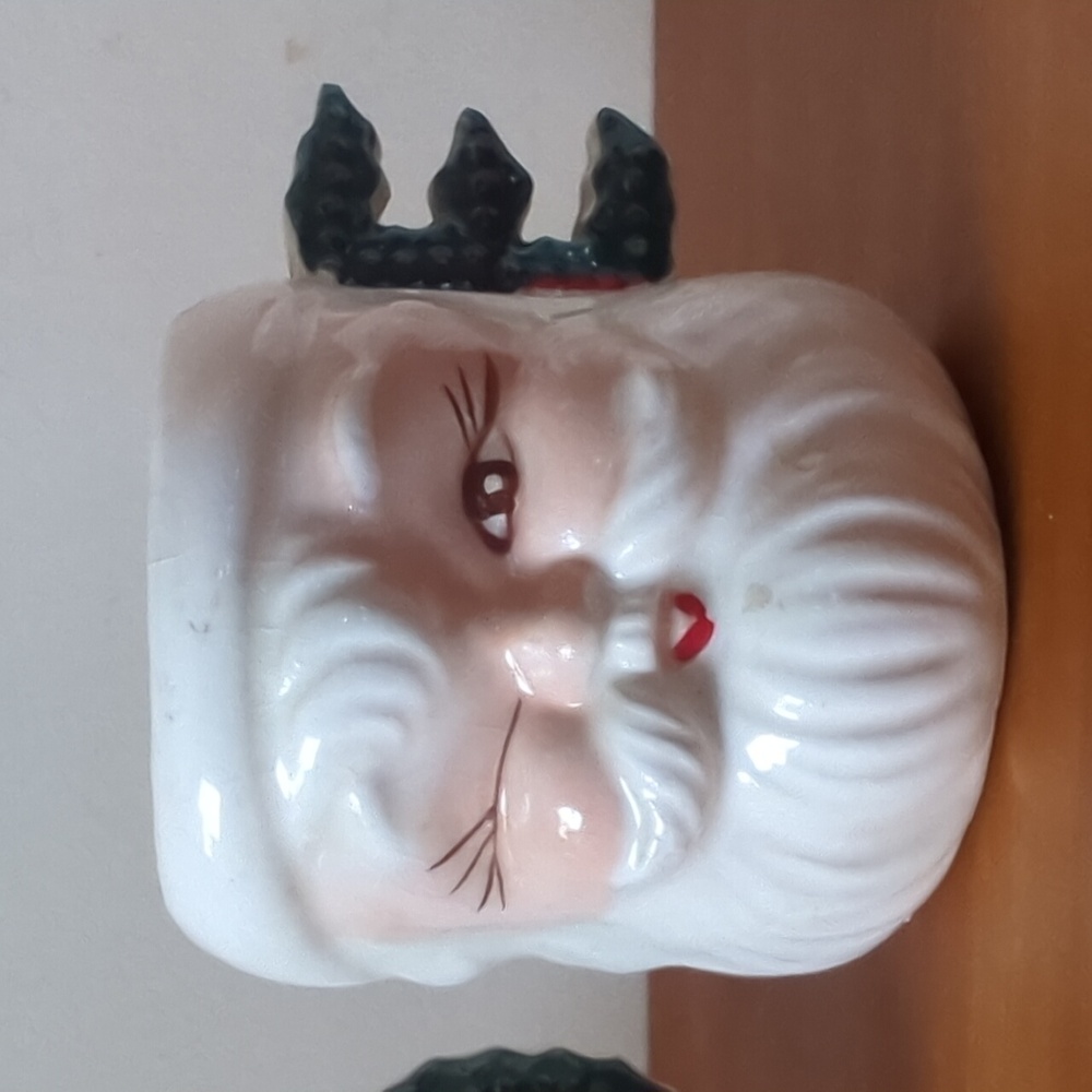 Vintage Small winking NOEL Santa Mug Set Made In Japan - Picture 5 of 17